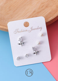 13 K9333 Flowers Silver