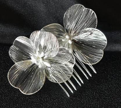 Bridal Headdress Super Fairy Golden Flower Comb