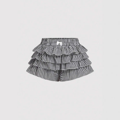 Summer Skirt Love Plaid Skirt Shorts