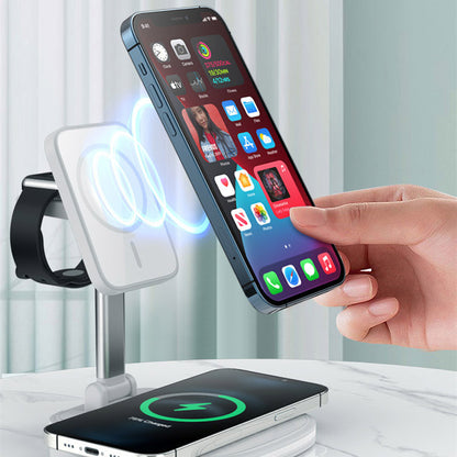 TriFold Mag: 3-in-1 Architect Foldable Magnetic Wireless Stand