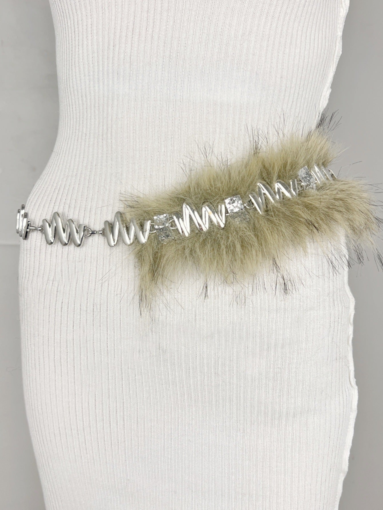 Fur Belt Retro Easy Matching Plush Waist Chain Waist Seal Waist Decorations