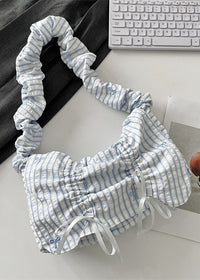 Blue Plaid Blue Butterfly