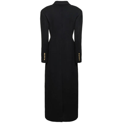 Elegant And Capable Slim-fit Single-row Two-button Women's Extended Coat