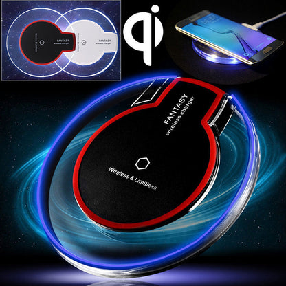 CrystalDock: Round Crystal Wireless Charging Dock with Receiver for Apple & Samsung
