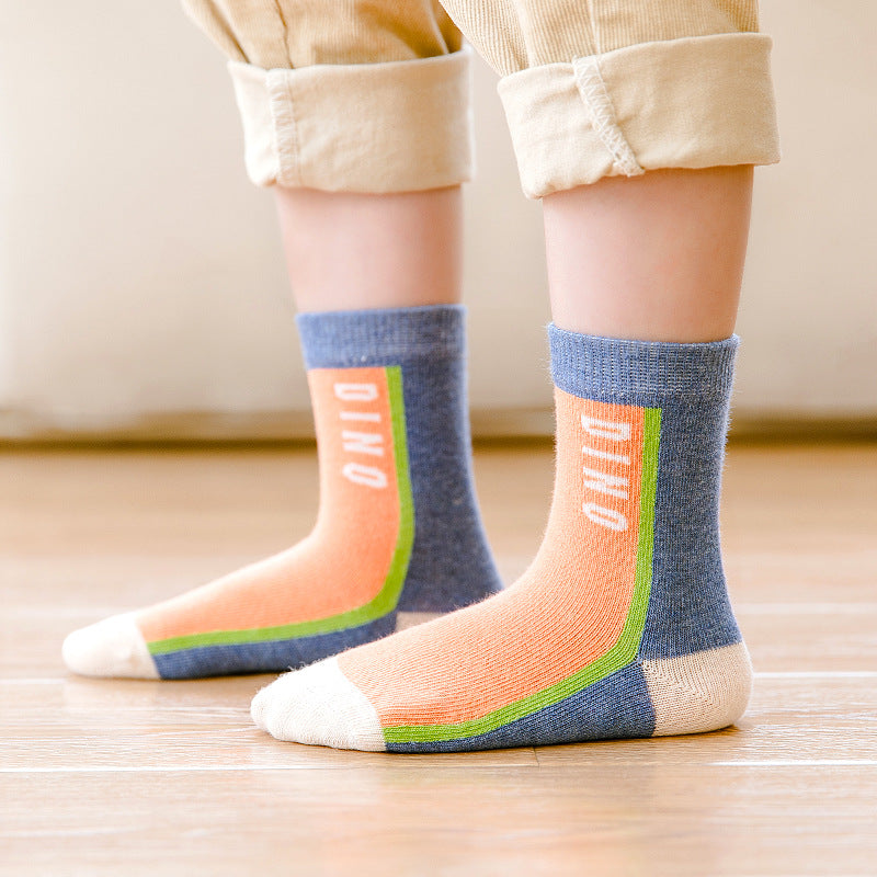 The Celestial Sock: Five-Pointed Star & Dinosaur Fashion Socks