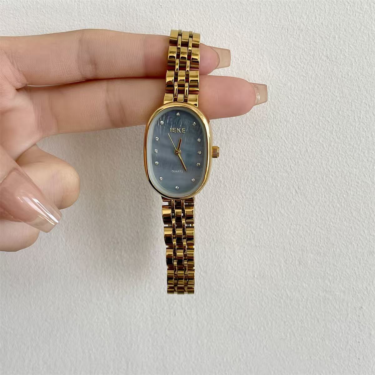 Ice Blue Fritillary Silver Quartz Watch For Women