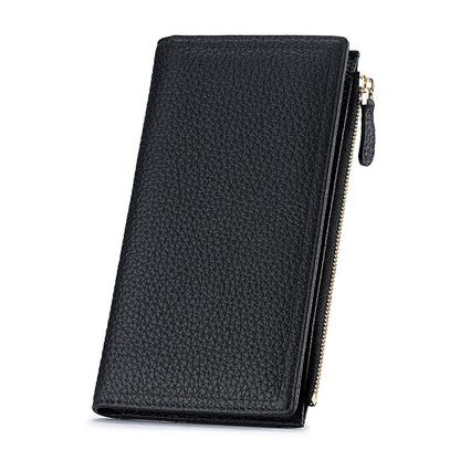 Women's Cowhide Anti-magnetic Anti-theft Long Wallet