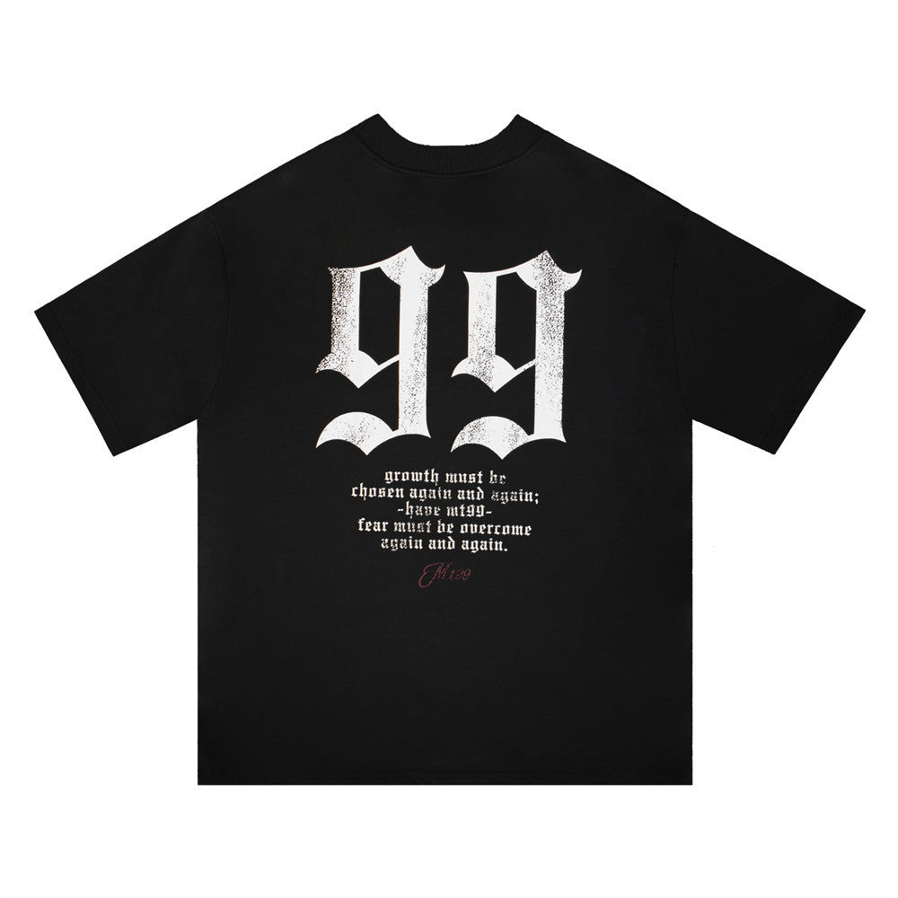 Fashion Numbers 99 Letter Printed T-shirt Men
