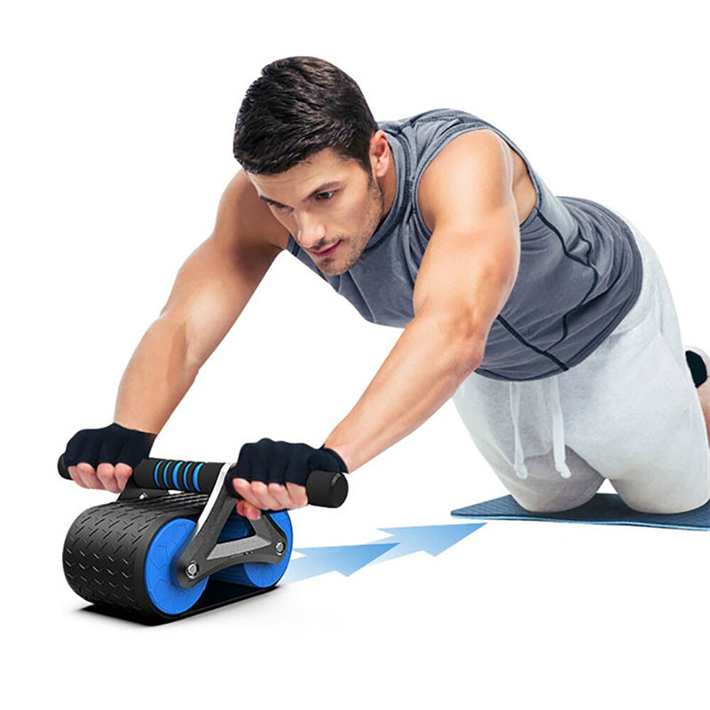 AbRoller Pro: Double Wheel Automatic Rebound Ab Wheel Roller for Men & Women