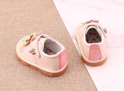 Girl with bell calling shoes