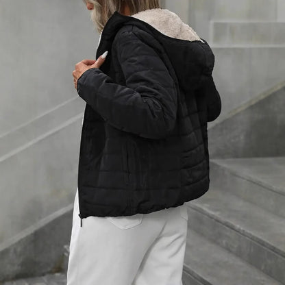 Cashmere Casual Jacket Plaid Cotton-padded Jacket For Women