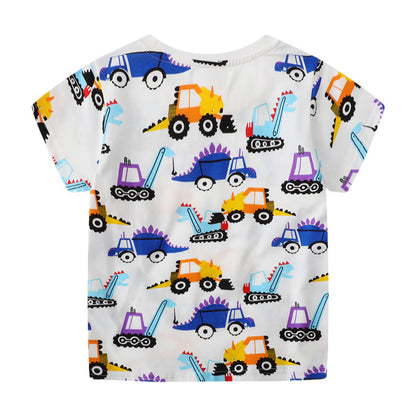 The Knitted Artisan: Boys’ Cute Print Cotton Knitted T-Shirt