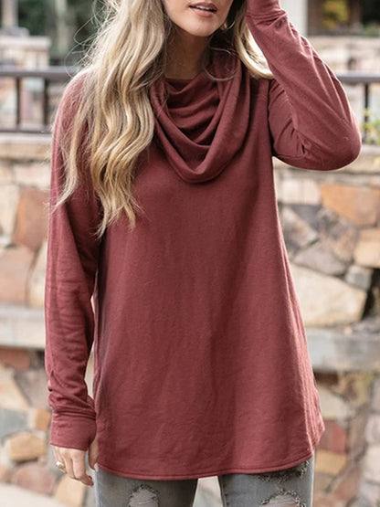 Solid color long sleeve T-shirt