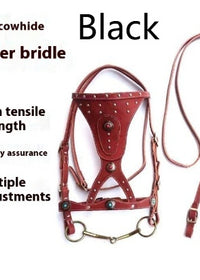 Horse Halter Reins Black