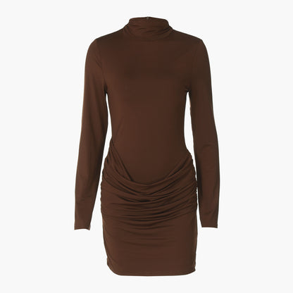 Fashionable Slim-fit Back Package Hip With A Zipper Dress