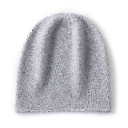 Cashmere Hat For Women Curled Brim Knitted Hat