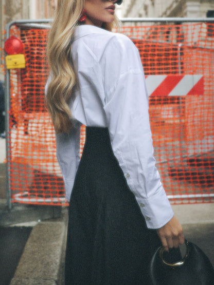 Elegant High-waist Wide-leg Jeans