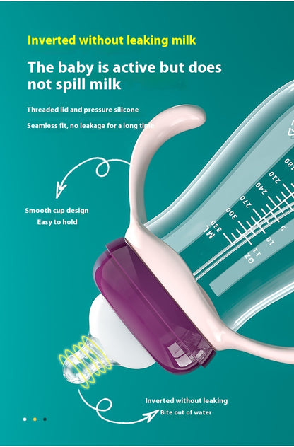 Wide Caliber: PP Straw Baby Water & Milk Feeding Bottle