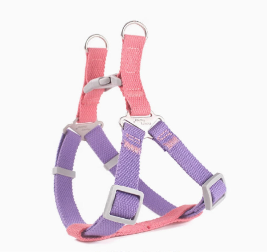 Contrast Color Vest-style Pet's Chest-back Traction Dog Leash