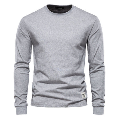 Men's Solid Color Long-sleeved Top High Street