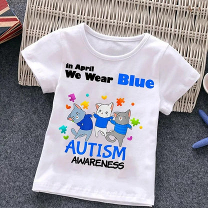 The Awareness Tee: Boys’ Autism Awareness Puzzle Graphic Top