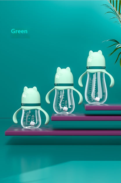 Wide Caliber: PP Straw Baby Water & Milk Feeding Bottle