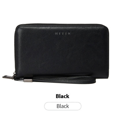 Anti-theft Swiping Retro Oil Wax Skin Large-capacity Handbag