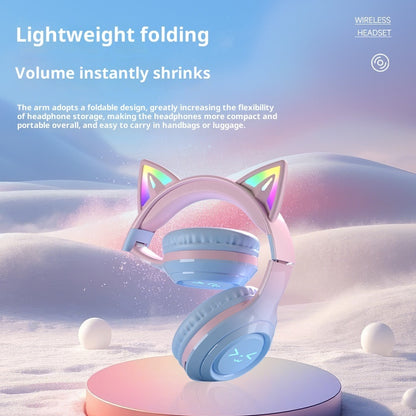 KittyWave: Cute Cat Ear Wireless Bluetooth Headphones