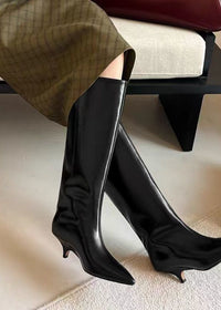 Black Long Cat Heel