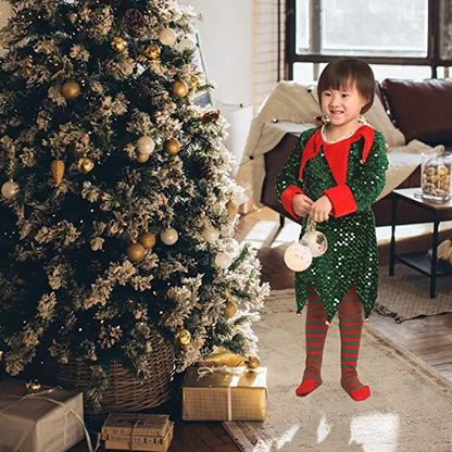 The Festive Sprite: Sequin Elf Holiday Costume