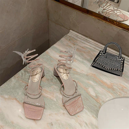 Women's High-heeled Sandals Open Toe Thin Heeled Shoes