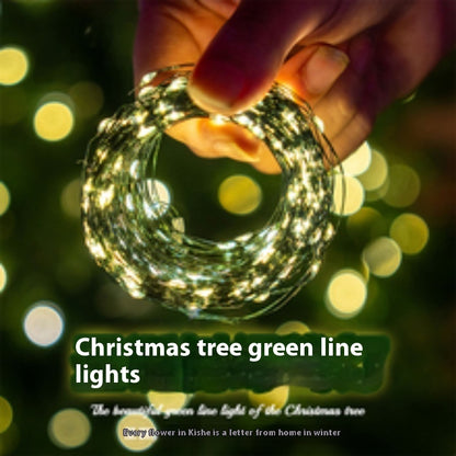 Led Copper Wire Small Color Light Atmosphere Light Strip String Light Beads Decorated Tree