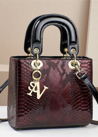 Snakeskin Pattern Wine Red
