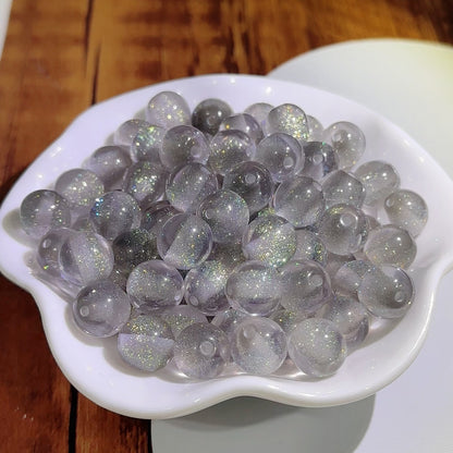 16mm Dream Starry Sky Thin And Glittering Cat's Eye Resin Scattered Beads