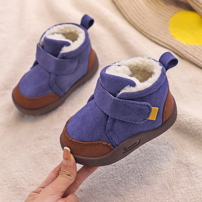 The Plus-Velvet Hearth: Toddler Soft-Soled Non-Slip Cotton Shoes