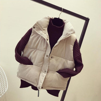 Fashion Leisure Corduroy Vest Women's Short