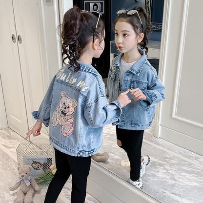 The Denim Icon: Cartoon Motif Denim Jacket Top