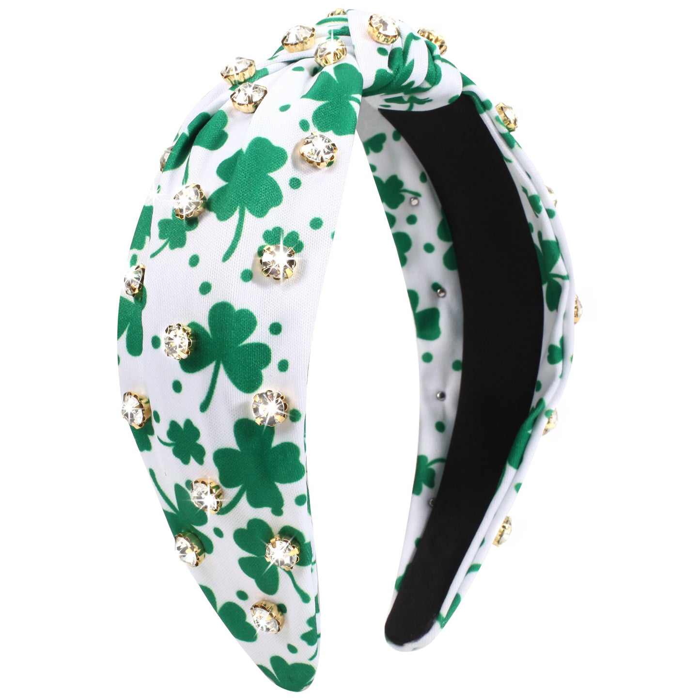 Knotted Irish St Patrick's Day Rhinestone-encrusted Headband