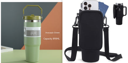 Commuter Tumbler: Stainless Steel Travel Cup with Handle
