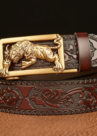 Gold buckle coffee color