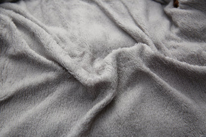 The Lettered Hearth: Thickened Letter-Print Hooded Cotton Jacket