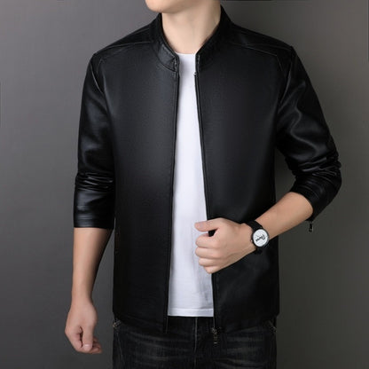 PU Leather Coat Mens Leather Jacket Versatile Premium Finish