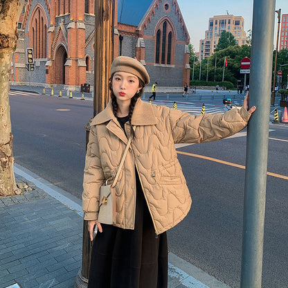 Women's Cotton-padded Lapel Winter Wool