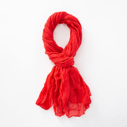 Women's Natural Wrinkle Pure Linen Scarf Shawl