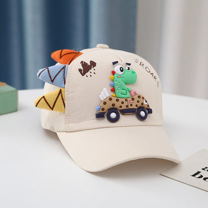 Prehistoric Edit: Dinosaur & Car Embroidered Peaked Cap