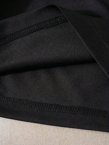 Hong Kong Style Sunset Pattern Printed Short-sleeved T-shirt