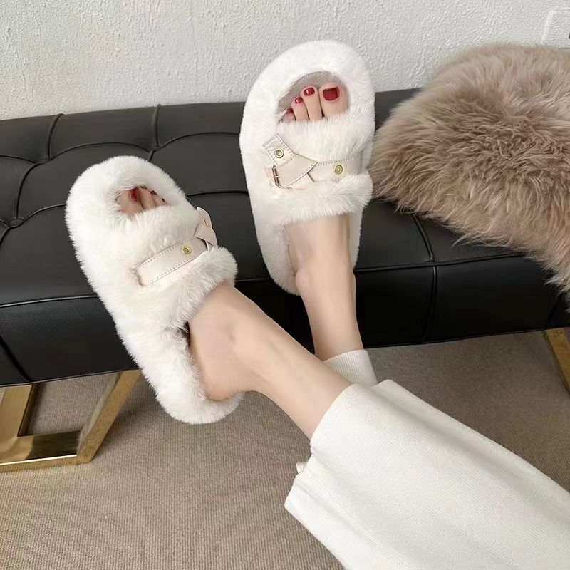 Fashion Slippers for Outdoor Wear Comfortable Slip on Flat Slippers