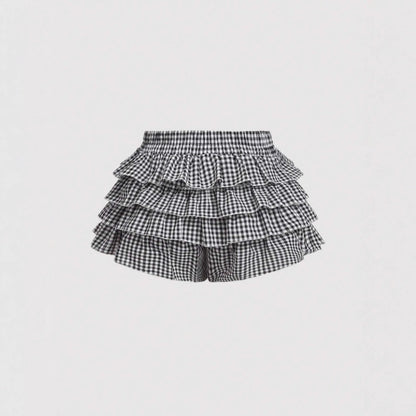 Summer Skirt Love Plaid Skirt Shorts