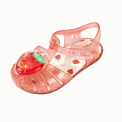 Meli Crystal Shoes Fruit Soft Bottom Roman Style