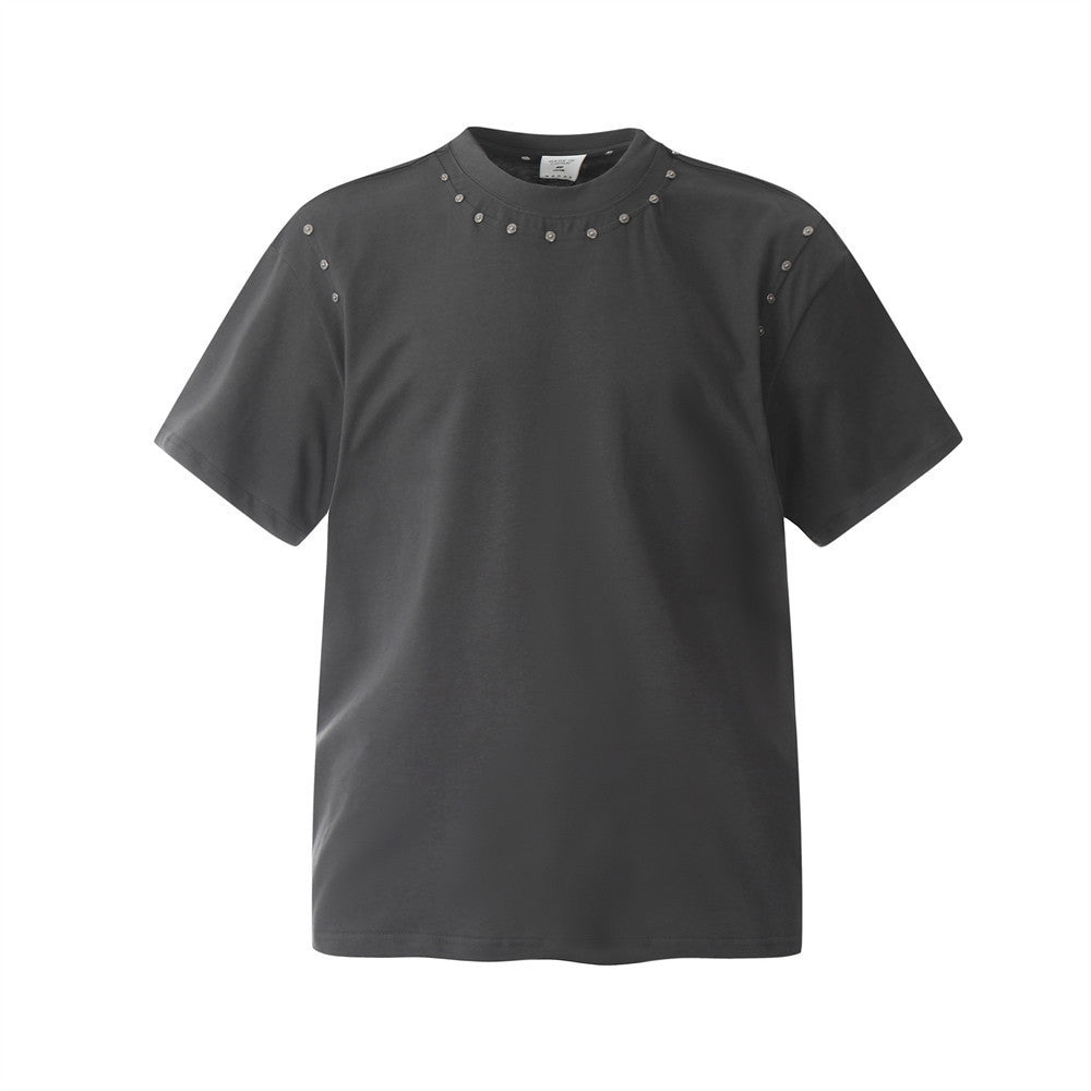 Metal Decorative Rivets T-shirt For Men